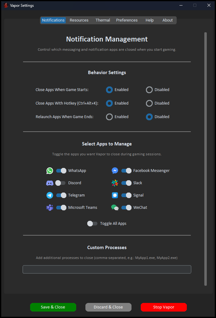 Notification Settings